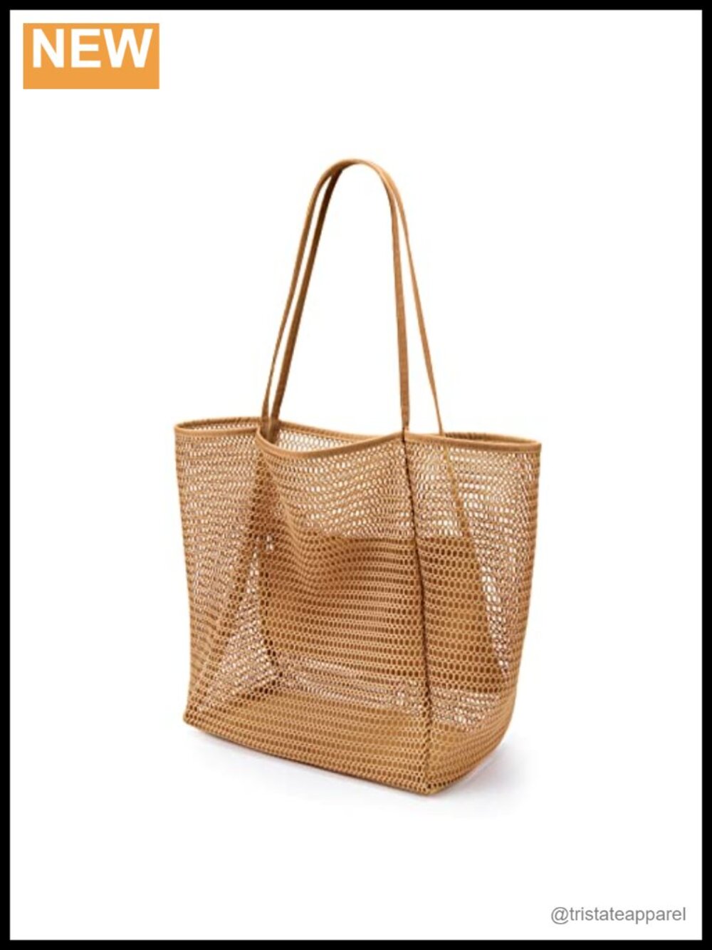 Nylon Mesh Tote Bag Foldable 23L Beach Bag Shoulder Bag